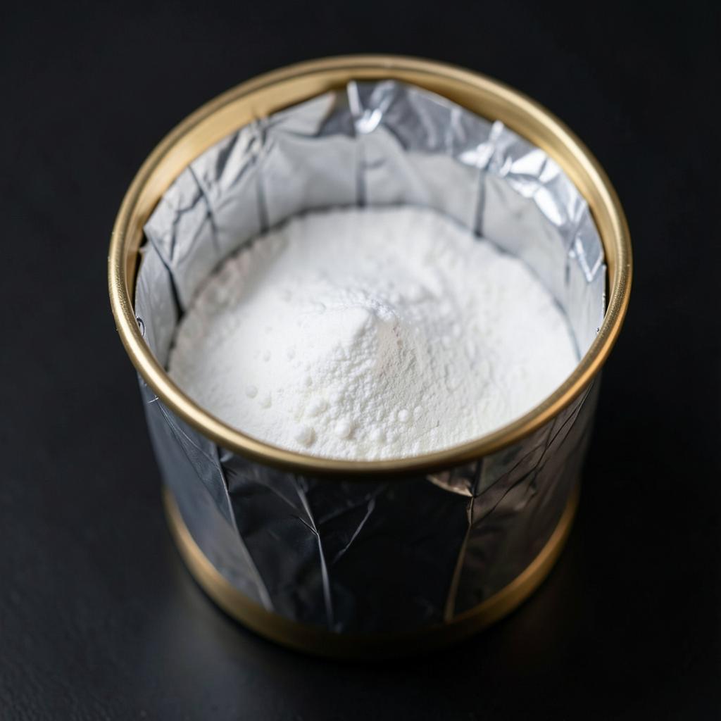 Source material in a sealed container — representative image